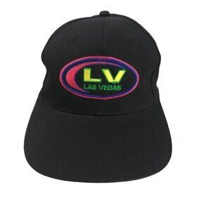 Vintage Las Vegas Snap Back Baseball Cap KC One Size Trucker 90s 80s Colorblock